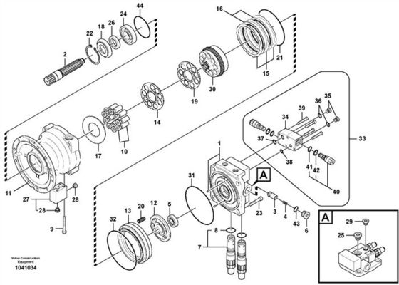 کیت آب بندی VOE14601385 14601385 برای موتور چرخشی بیل مکانیکی EC300D VOE