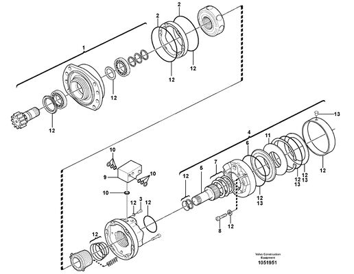 VOE990849 قطعات معدنی حلقوی O برای VOE EC235C EC240B EC240C EC250D EC250E