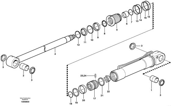 VOE990596 قطعات معدنی O-Ring برای Vo-lvo EC160B EC160C EC160D EC160E EC170D