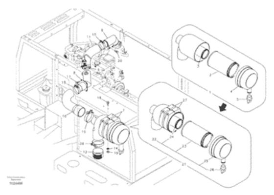 قطعات یدکی بیل مکانیکی سیستم بیل مکانیکی VOE14518258 شیلنگ برای VOE EC160B EC180B EC210B