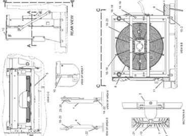 گربه E330C 191-5611 1915611 Excavator Fan Motor