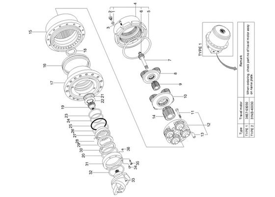 قطعات بیل مکانیکی پیچ VOE14604652 ZTAJ-00013 Vo-lvo EC460B