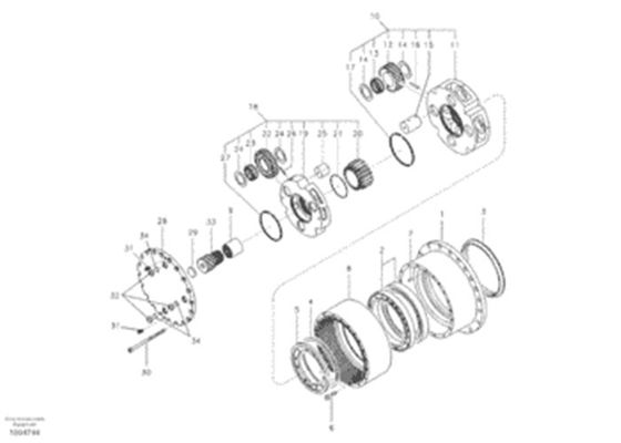 SA711730290 Gear Box Secondary Gear Sun For Vo-lvo Excavator EC210