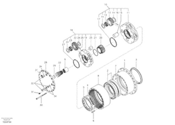 SA711730290 Gear Box Secondary Gear Sun For VOE Excavator EC210