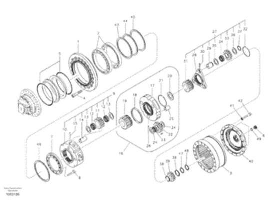 گیربکس Gear SA7117-34360 Travel Gearbox for VOE Excavator EC240