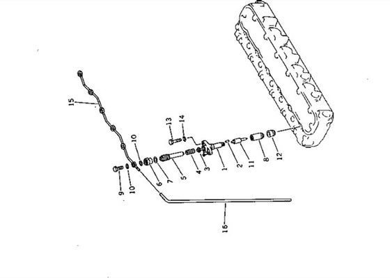 6136-71-5310 نازل سوخت نشت لوله برای موتور Komatsu S6D105