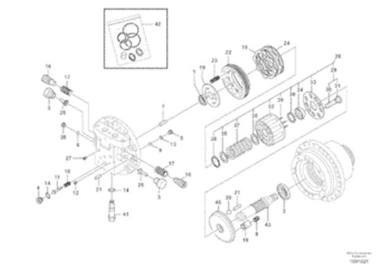 شفت VOE14719531 14719531 جعبه دنده مسافرتی برای ولوو بیل EC220D